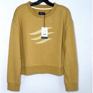 United by Blue Women's Logo Waves Curry Soft Organic Sweatshirt Size Medium NEW!